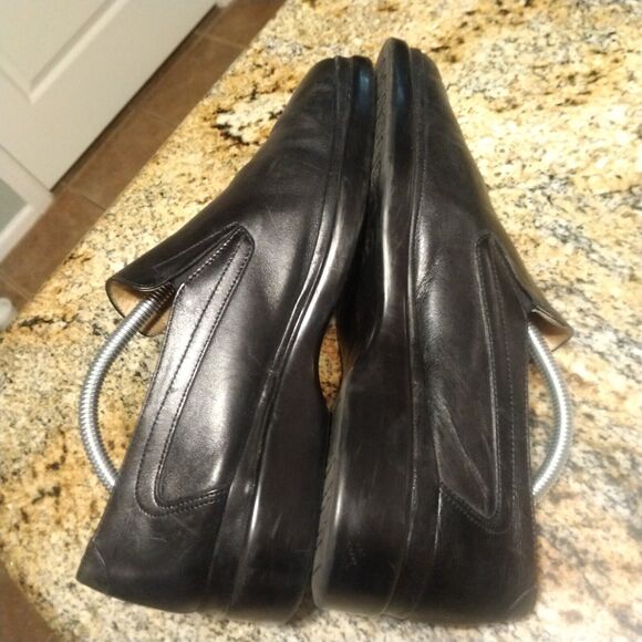 Bally Soft Italy Black Leather Slip-On Plain Toe Loafers Mens 8 - Picture 7 of 12